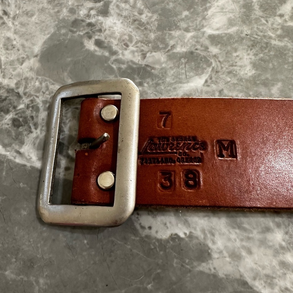 Vintage George Lawrence Leather Cartridge Gun Belt 38” Leather .357 Mag 748969
